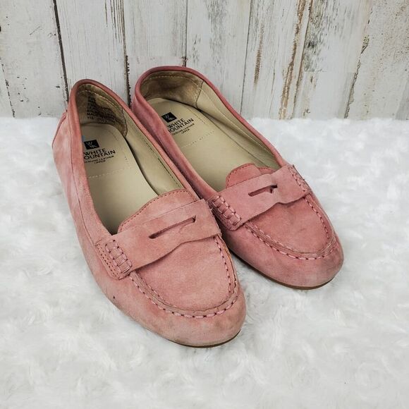 White Mountain Markos Suede Loafers Pink Size 6.5 - Picture 1 of 10